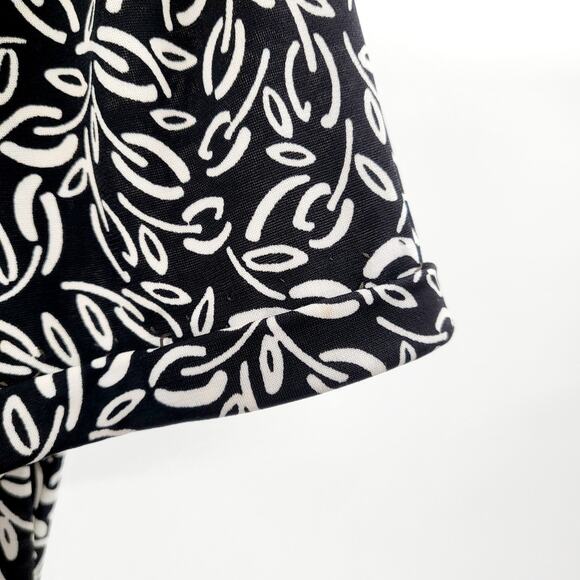 VTG Jessica Howard Black White Floral AOP Short Sleeve Knee Length Dress Size 6 - Picture 4 of 10